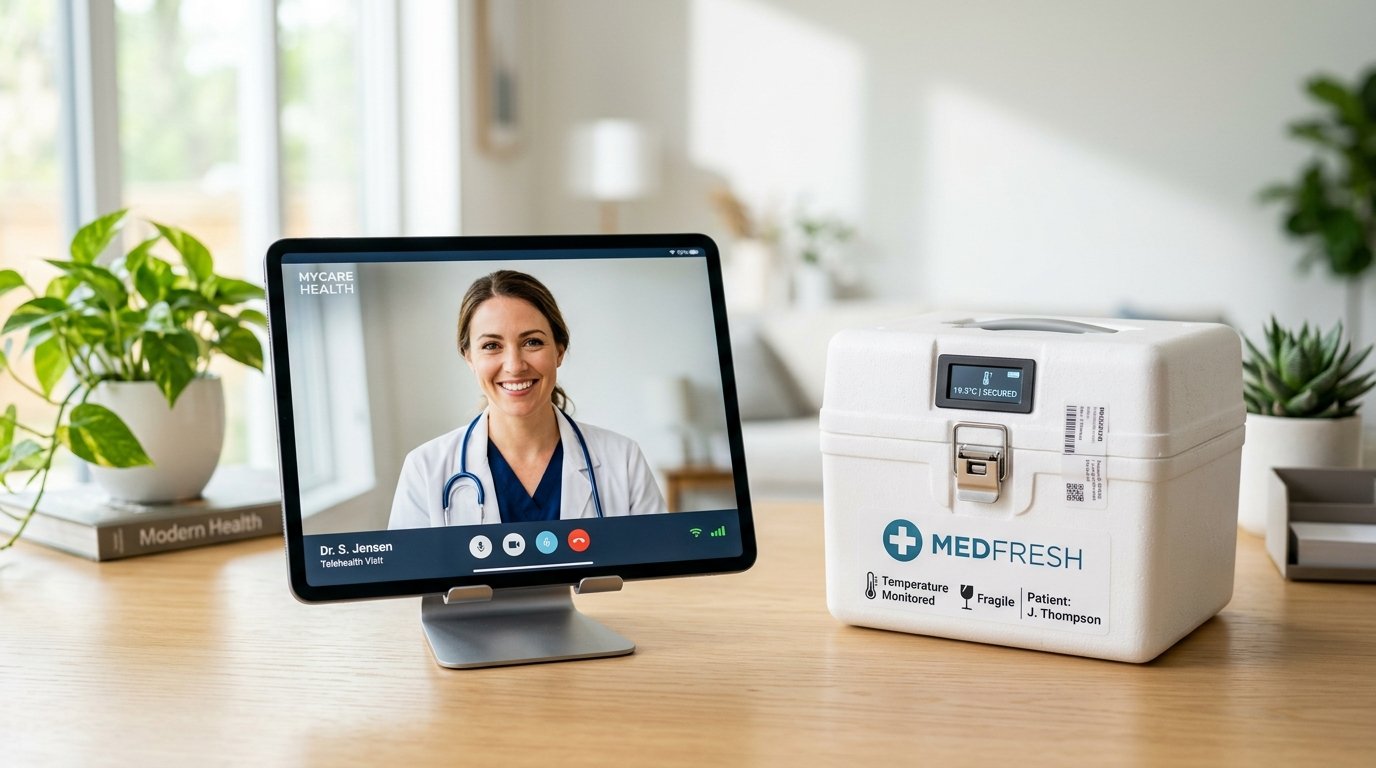 Doctor Telehealth Consultation and Discrete Medication Delivery